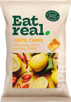 Linsen Chips Chili Zitrone