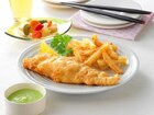 Fish & Chips mit S&B Wasabi Sauce