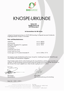 Knospe Urkunde