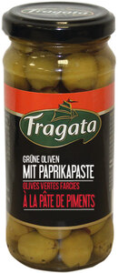Olives vertes à la pâte de poivrons
