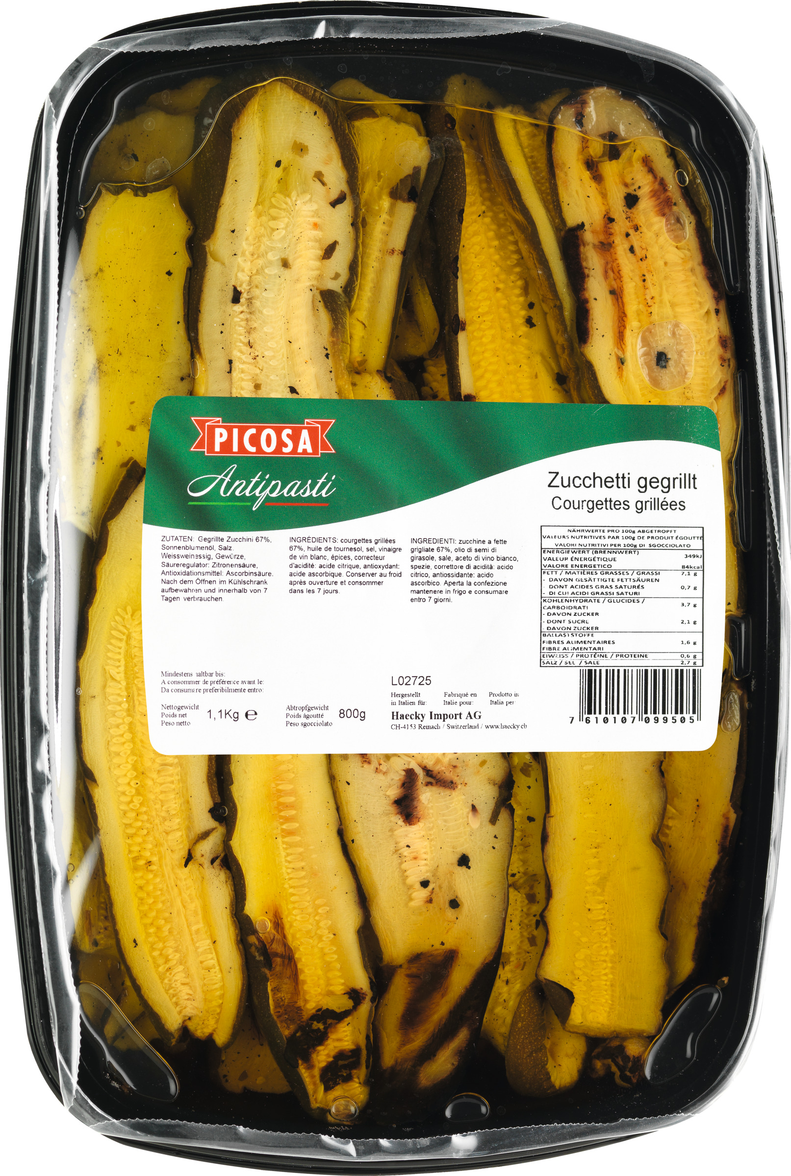Picosa Grilled courgettes 800g null