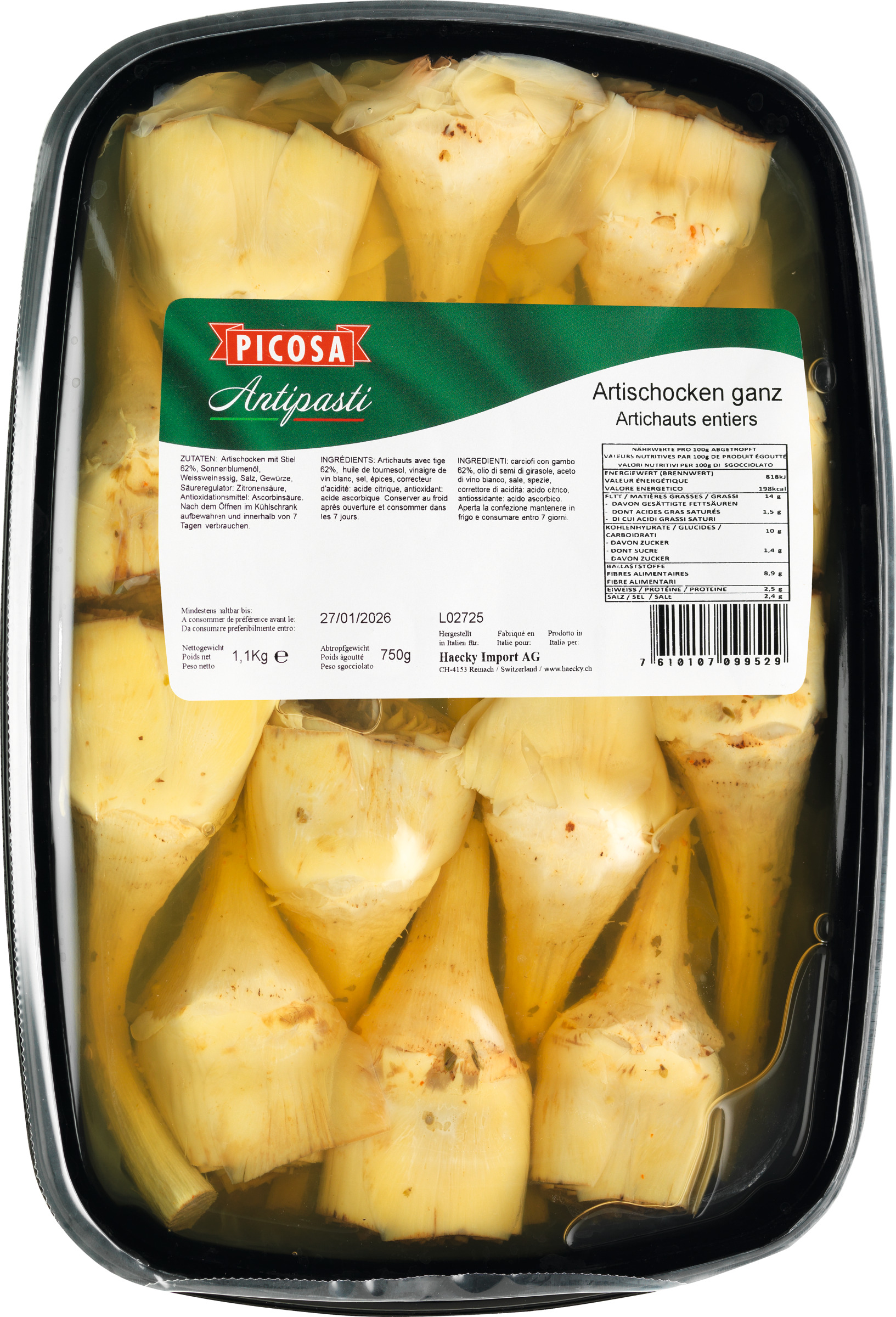 Picosa Artichokes whole 750g null